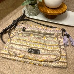 Sakroots Camden Small Crossbody in Cotton Uncoated Canvas